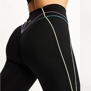 Buffbunny Black high waisted Athletic Everyday Airbrush Pocket Leggings